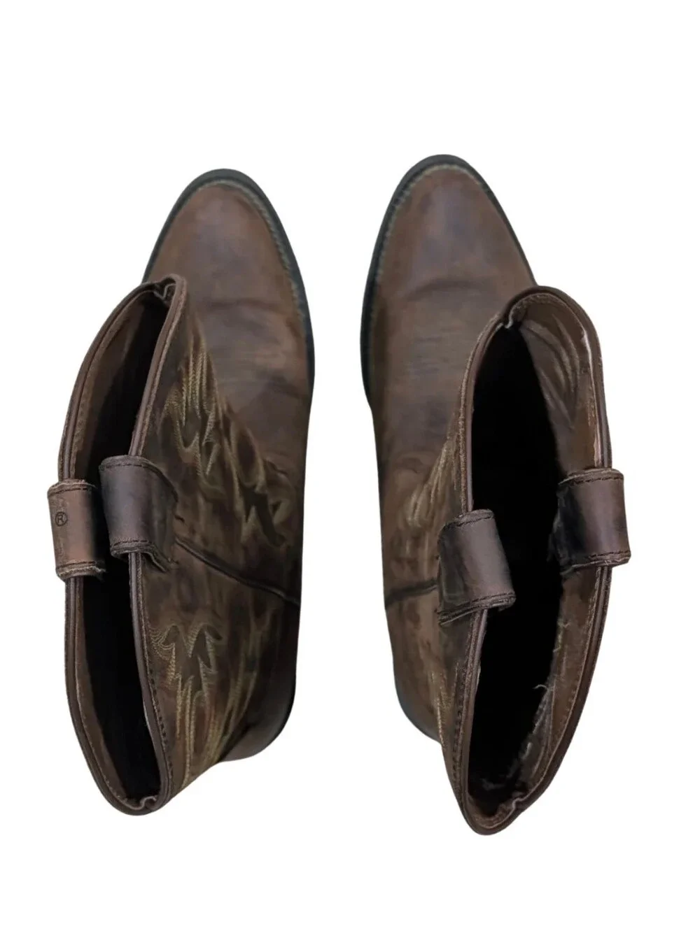 Justin Boots Mens Brown Leather Comb Last Western Cowboy Boots Size 8D